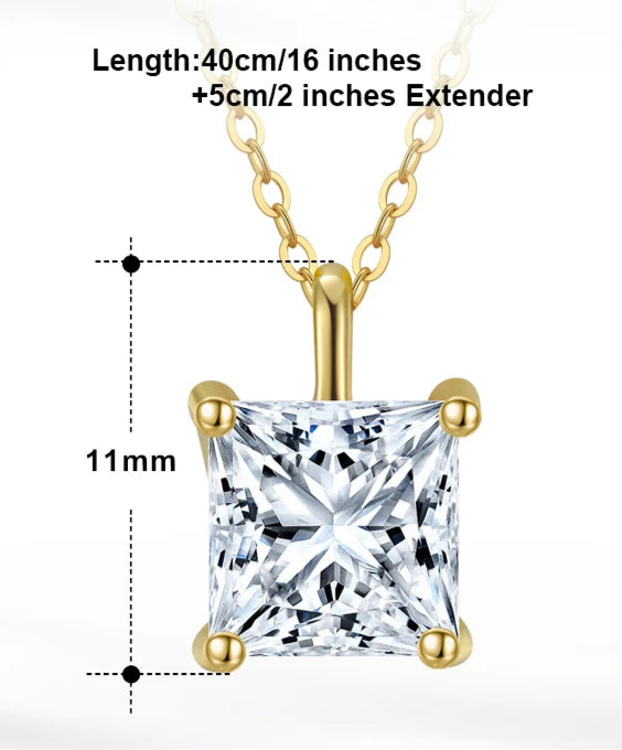 Solitaire Cubic Zirconia Pendant