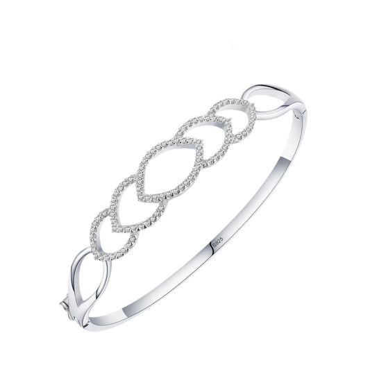 Sterling Silver Cubic Zirconia Bracelets & Bangle For Women