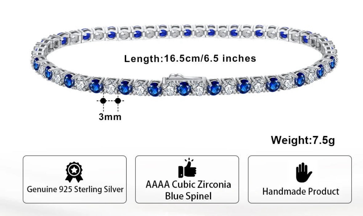 MultiColor Cubic Zirconia Tennis Bracelet