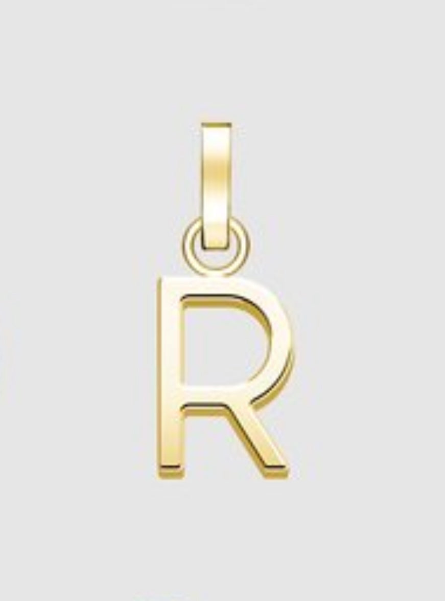 Initial A to Z letters In 10K 14K 18K Solid Gold