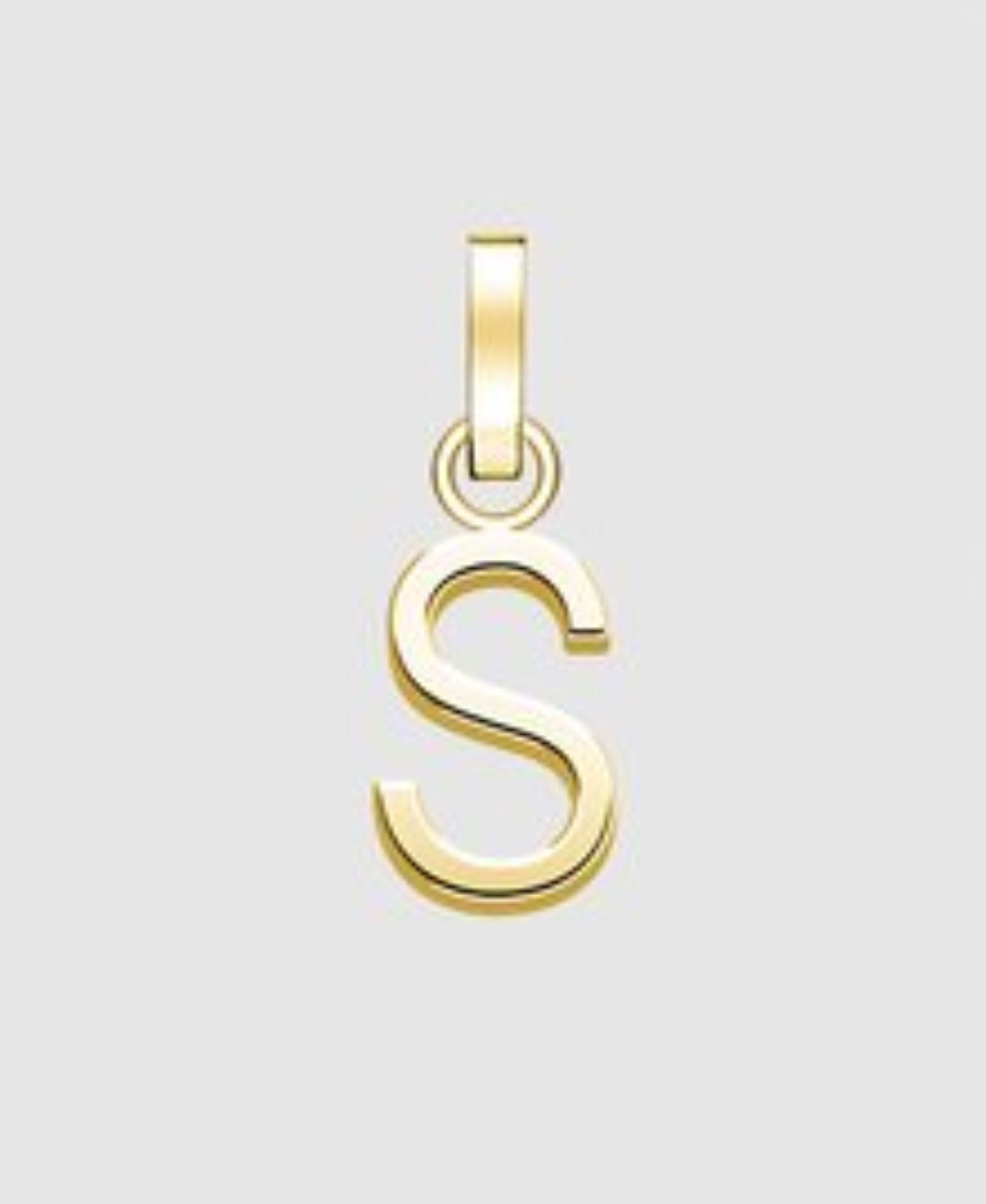Initial A to Z letters In 10K 14K 18K Solid Gold