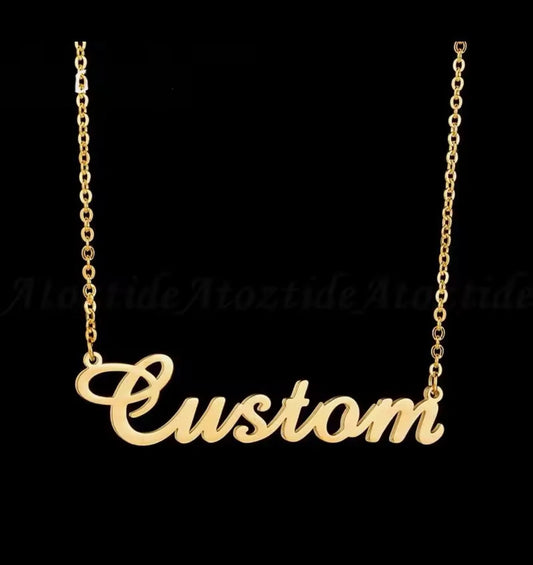 Customise Your Name in Gold Pendant Necklace