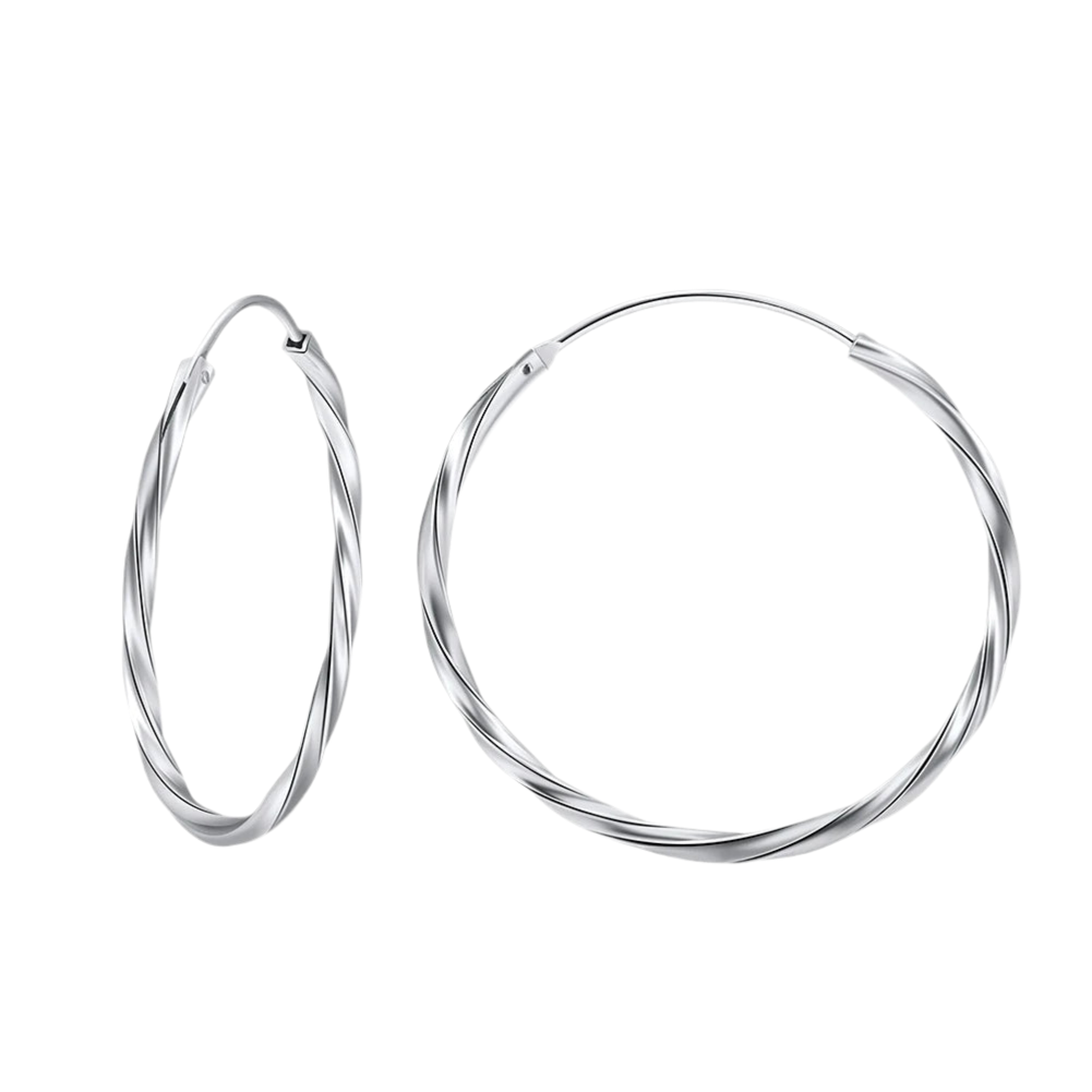 925 Sterling Silver Big Round Earings Fashion Brief Geometric Hoop Earrings for Women Girls Jewelry