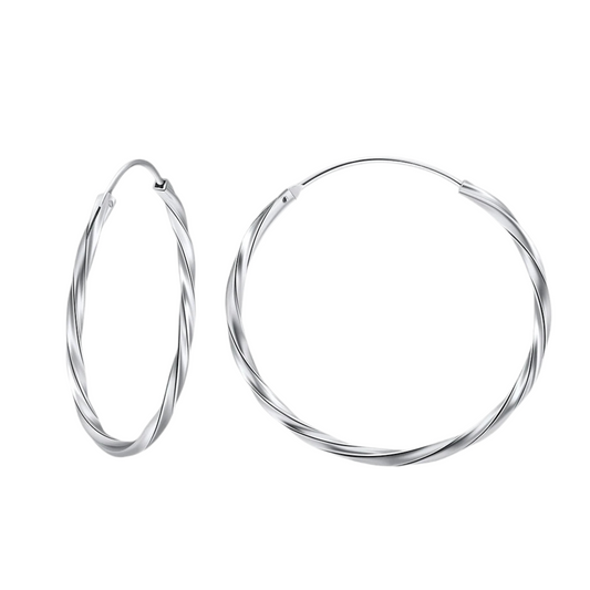 925 Sterling Silver Big Round Earings Fashion Brief Geometric Hoop Earrings for Women Girls Jewelry