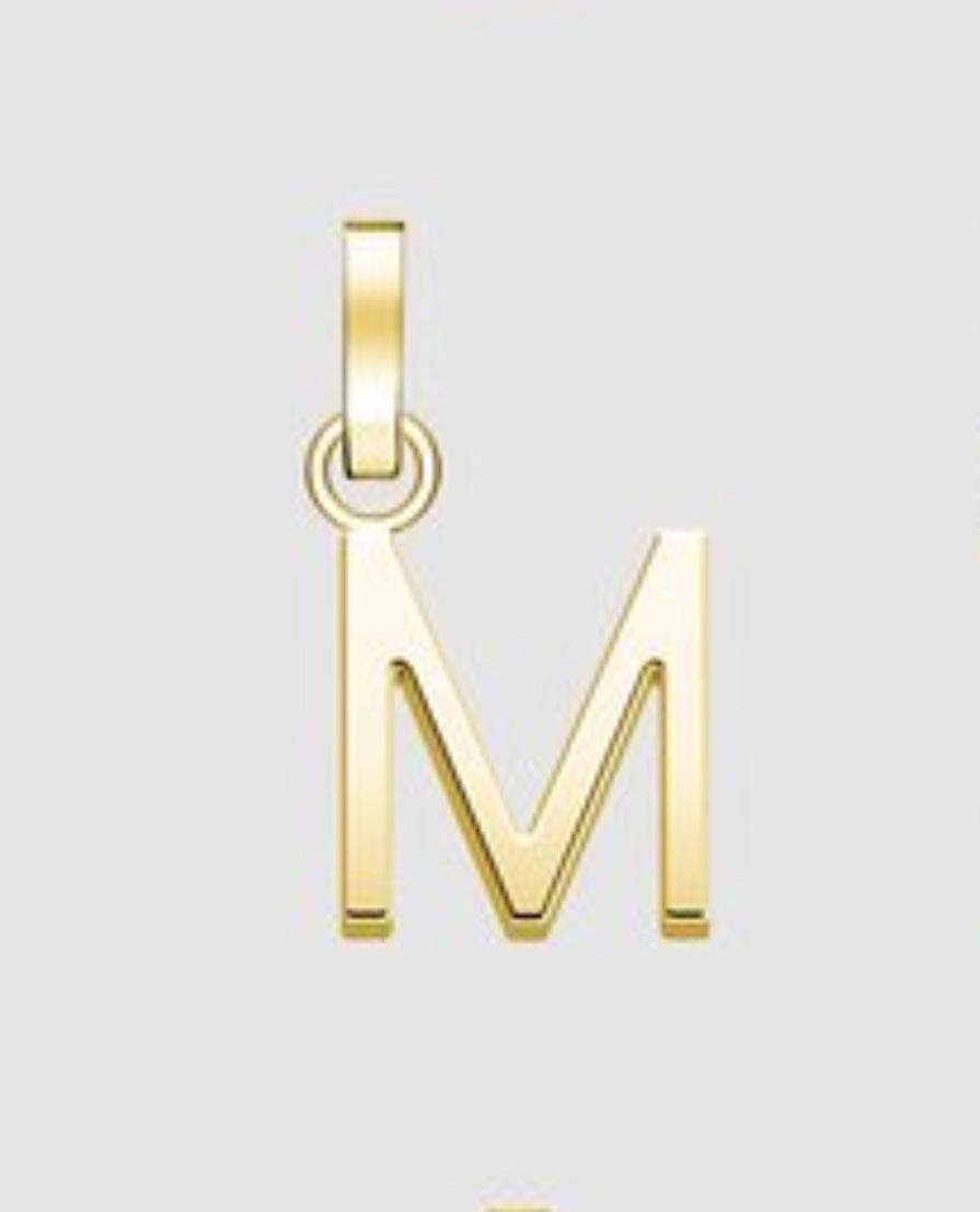Initial A to Z letters In 10K 14K 18K Solid Gold