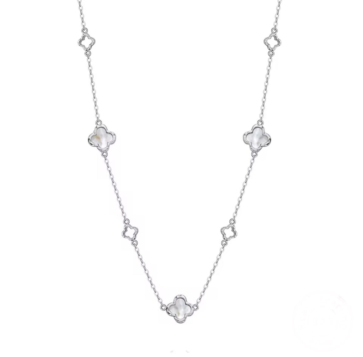Sterling Silver Flower Style Necklace