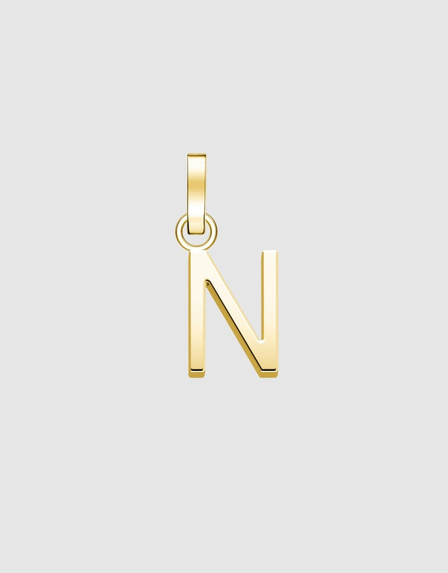 Initial A to Z letters In 10K 14K 18K Solid Gold