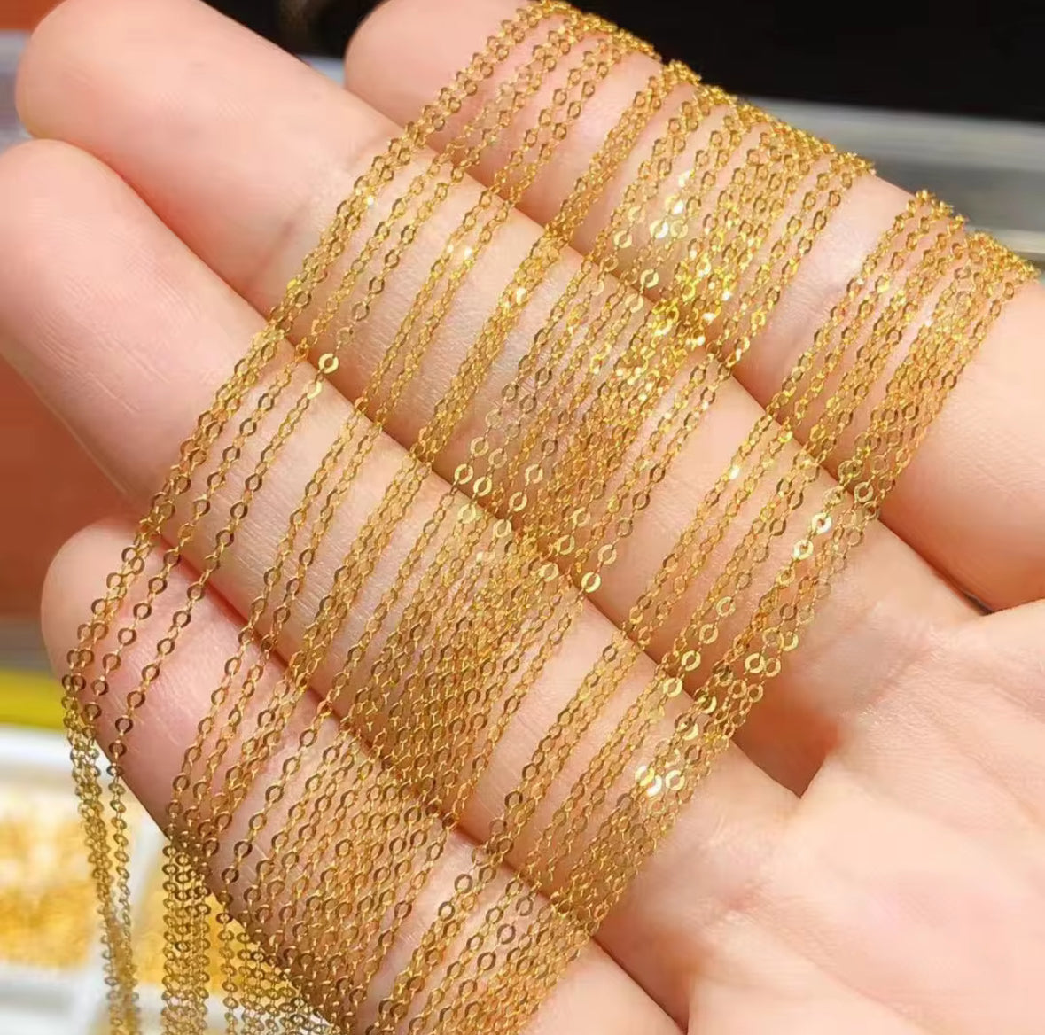 18K Gold Chains Different Sizes Available