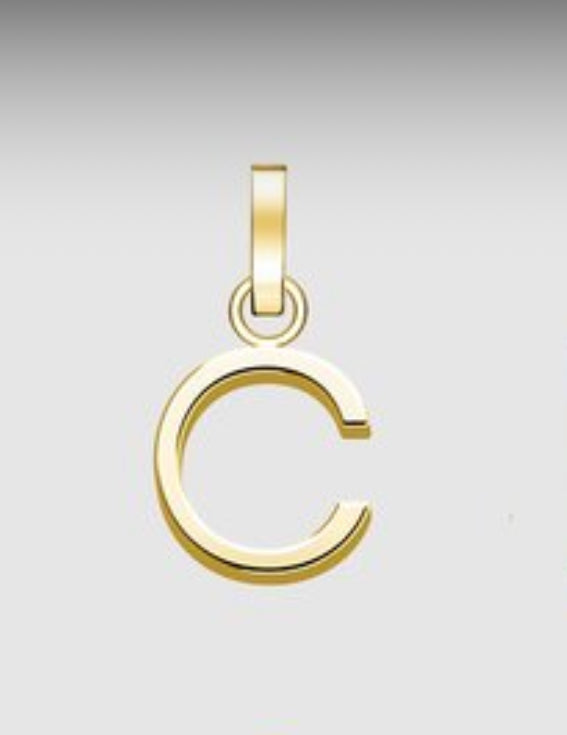 Initial A to Z letters In 10K 14K 18K Solid Gold