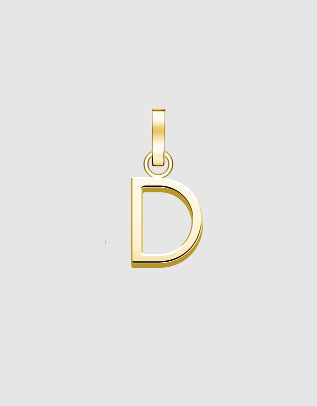 Initial A to Z letters In 10K 14K 18K Solid Gold