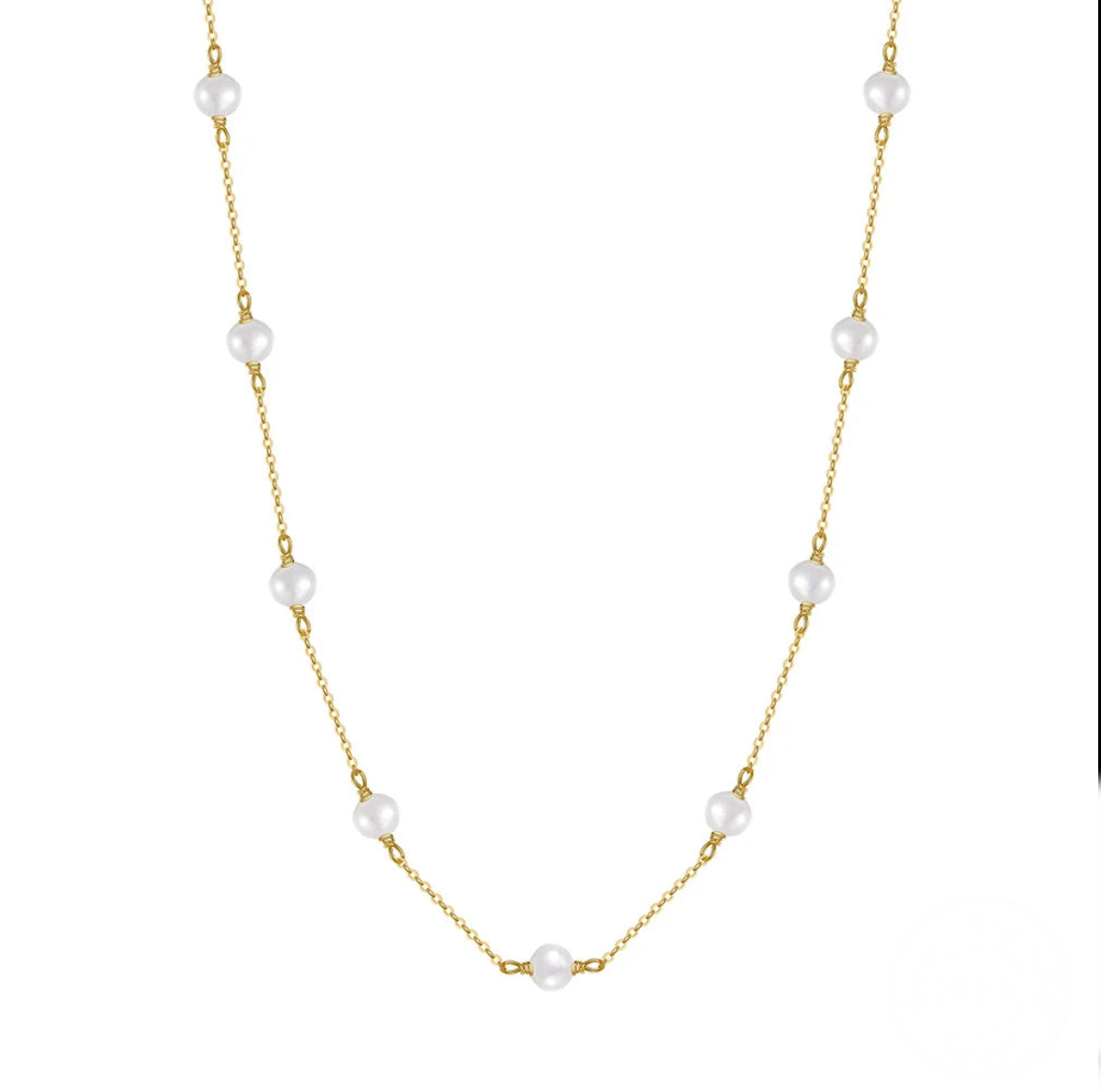 Gold Plated Sterling Silver Fresh Water Baroque Pearl Choker Necklace for Women Jewellery