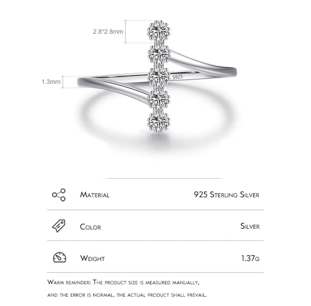 Sterling Silver Delicate Finger Rings For Women Fine Jewelry