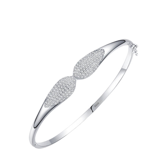 Sterling Silver Sparkling Zirconia Bracelets & Bangle For Women