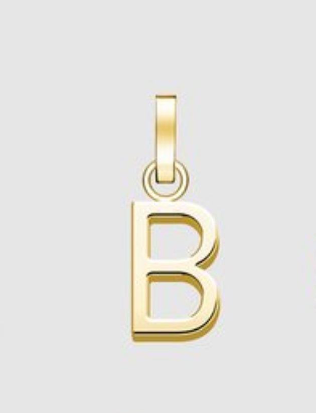 Initial A to Z letters In 10K 14K 18K Solid Gold