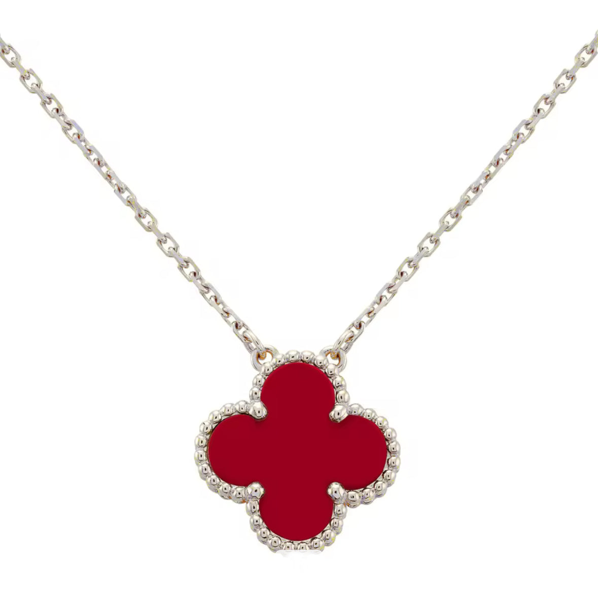4 Leaf Clover Pendant Necklace In Silver