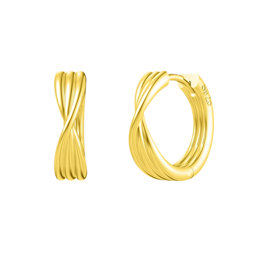 Sterling Silver Eternity Hoop Earrings for Women