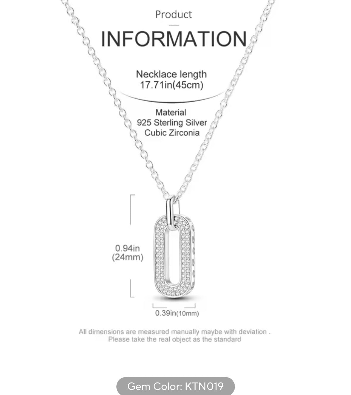 Sterling Silver Charm Necklace With Chain