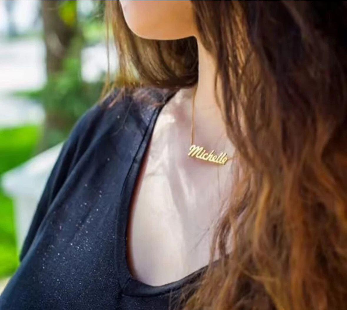 Customise Your Name in Gold Pendant Necklace