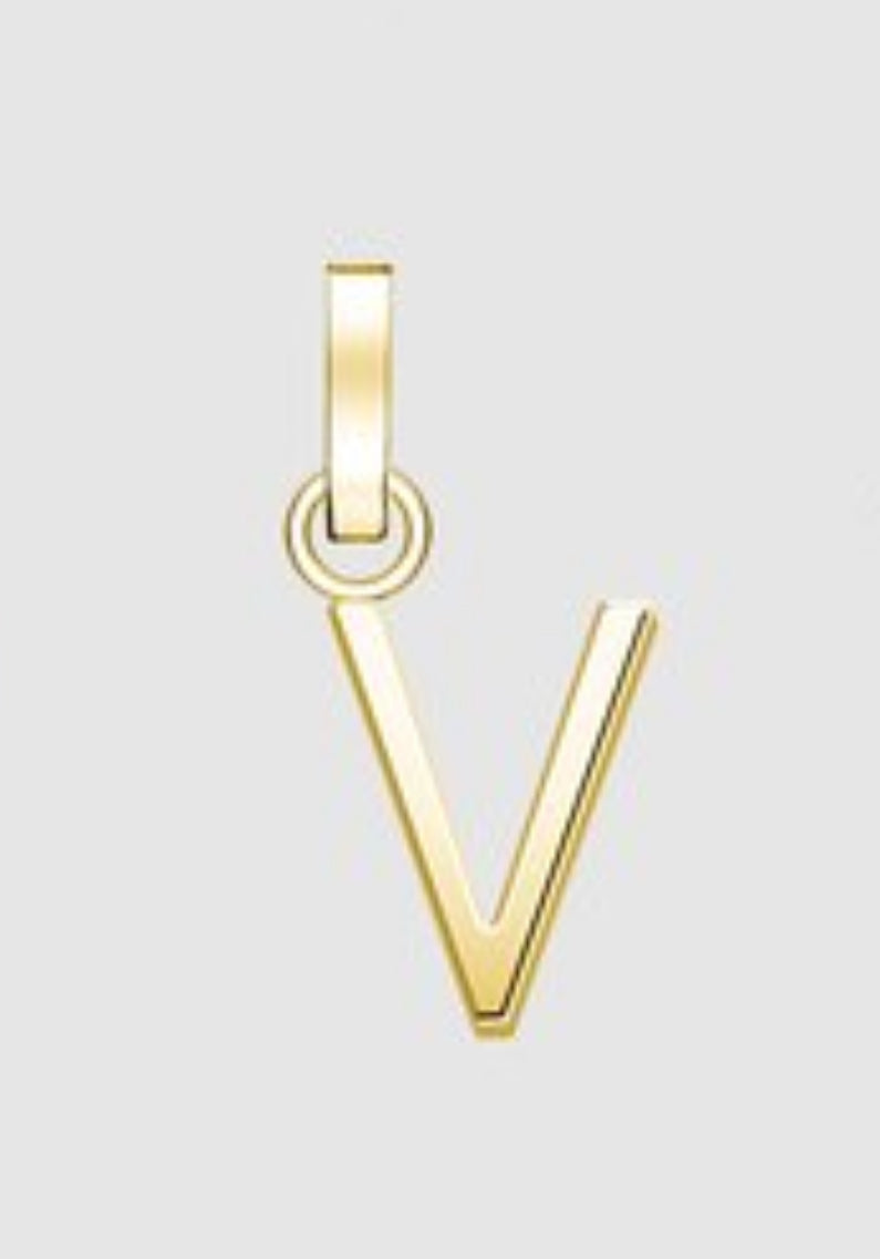 Initial A to Z letters In 10K 14K 18K Solid Gold