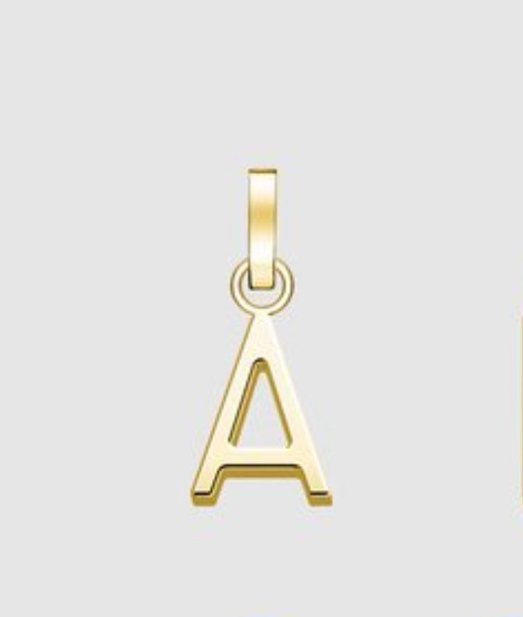 Initial A to Z letters In 10K 14K 18K Solid Gold
