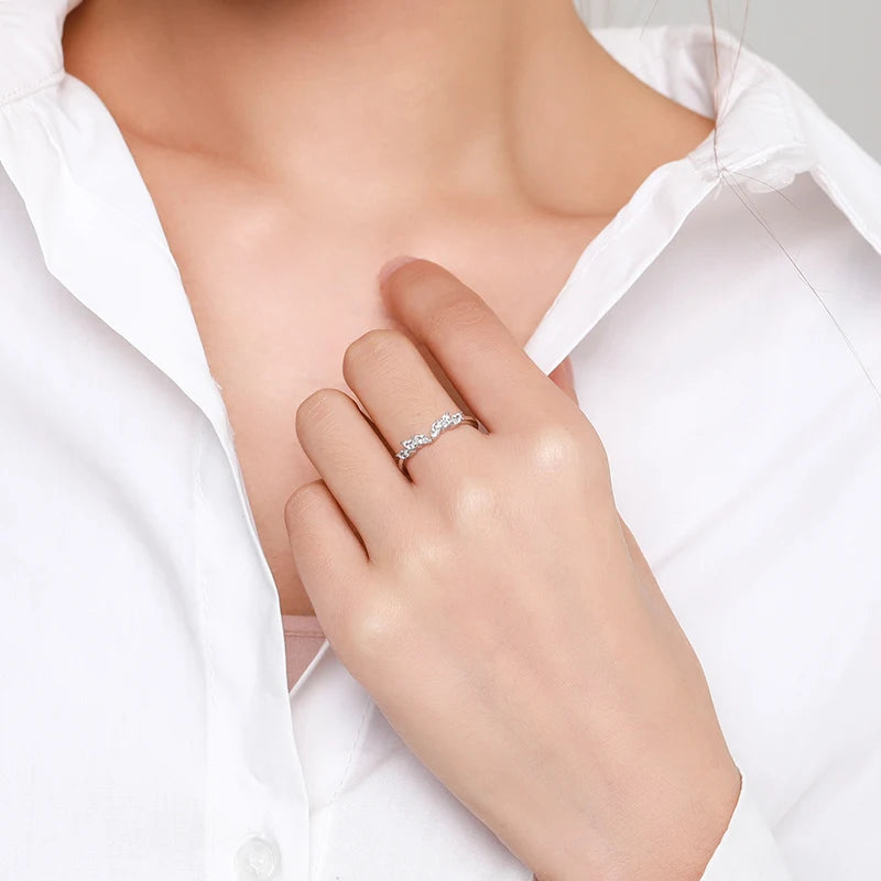 Sterling Silver Stackable Zirconia Ring