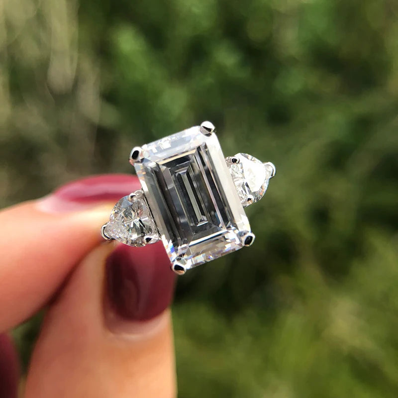7 Carats Yellow Zircon Sterling Silver Rings