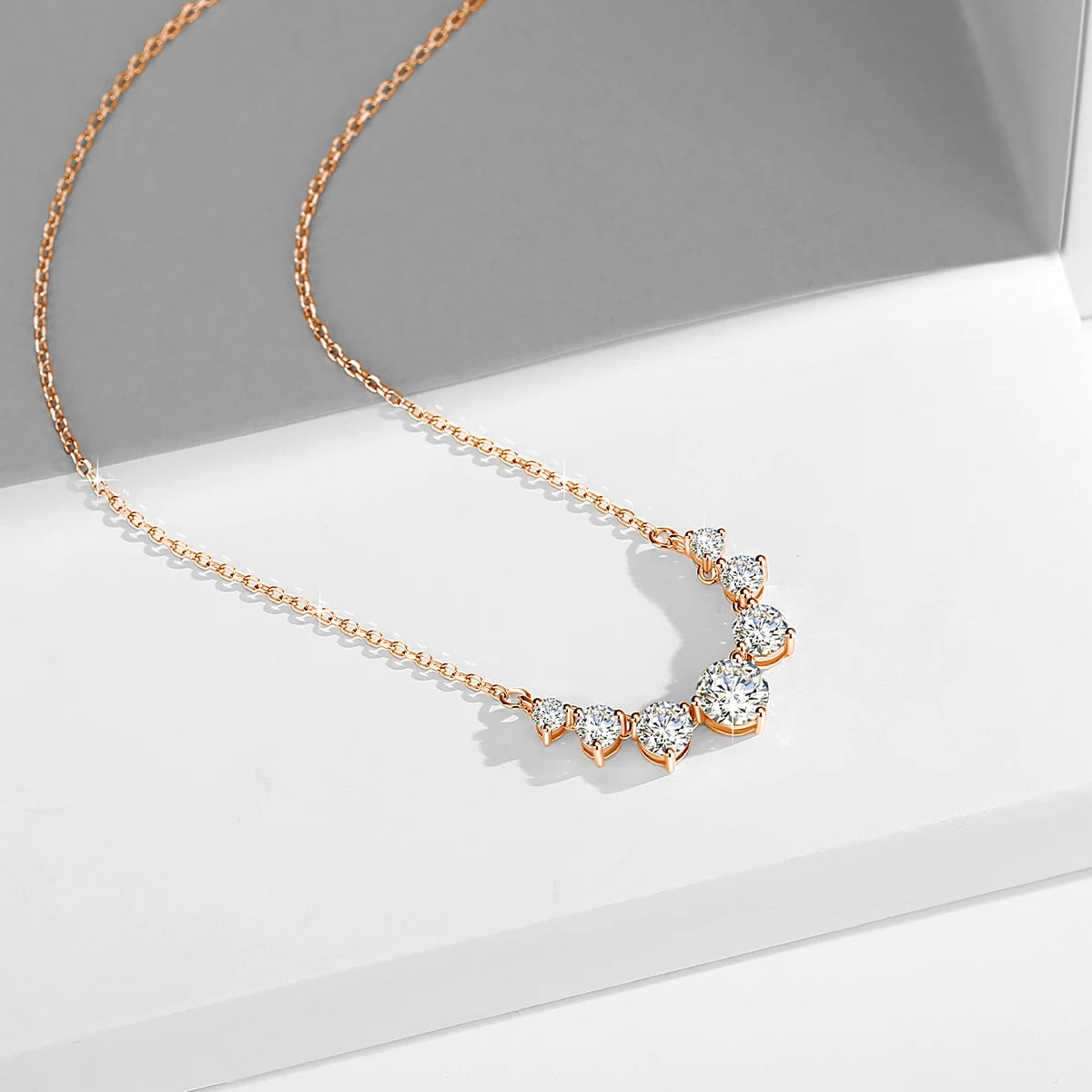 Moissanite Sterling Silver Necklaces