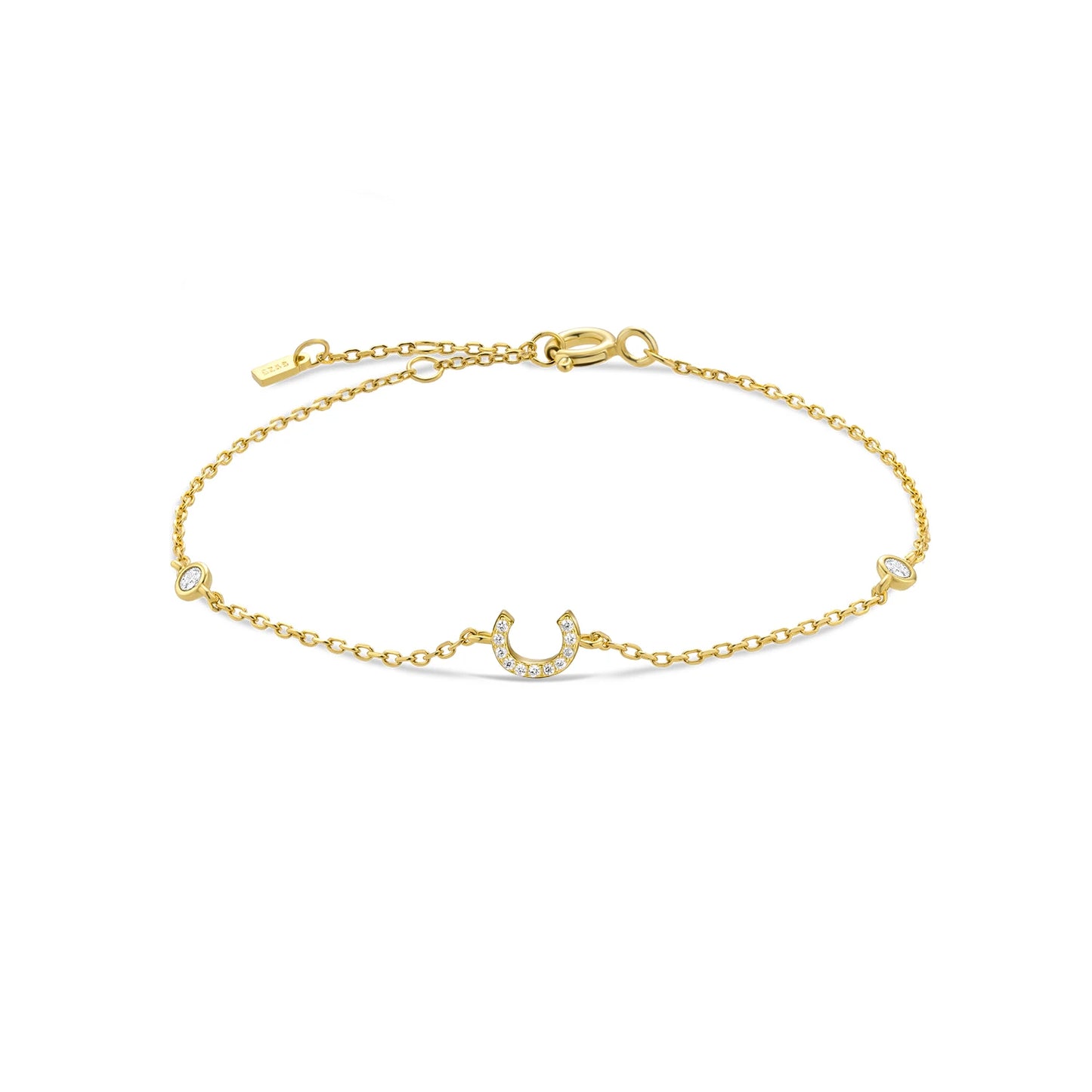 Sterling Silver Alphabet Monogram Letter A - Z Initial Charm Chain Bracelet