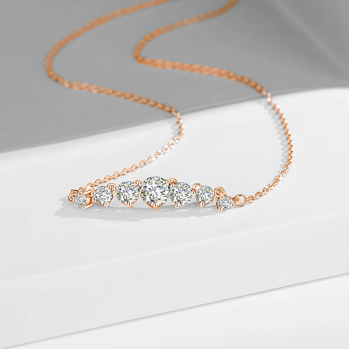 Moissanite Sterling Silver Necklaces