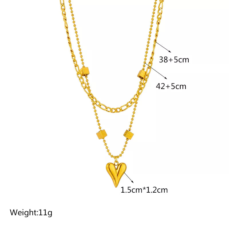 Stainless Steel Pearl Heart Butterfly Cross Pendant Necklace For Women Fashion Girls Clavicle Chain Jewelry Gifts