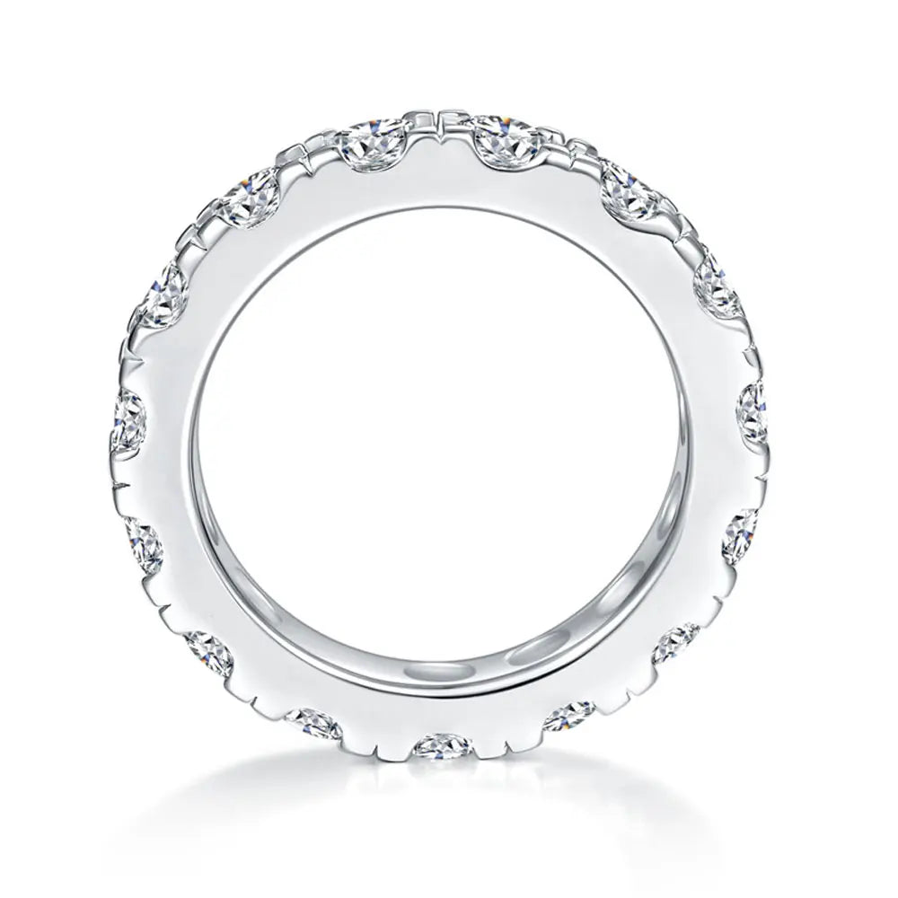 2mm 4mm D VVS1 Moissanite Rings for Women Man Wedding Engagement Fine Jewelry with GRA s925 Sterling Sliver Eternity Band