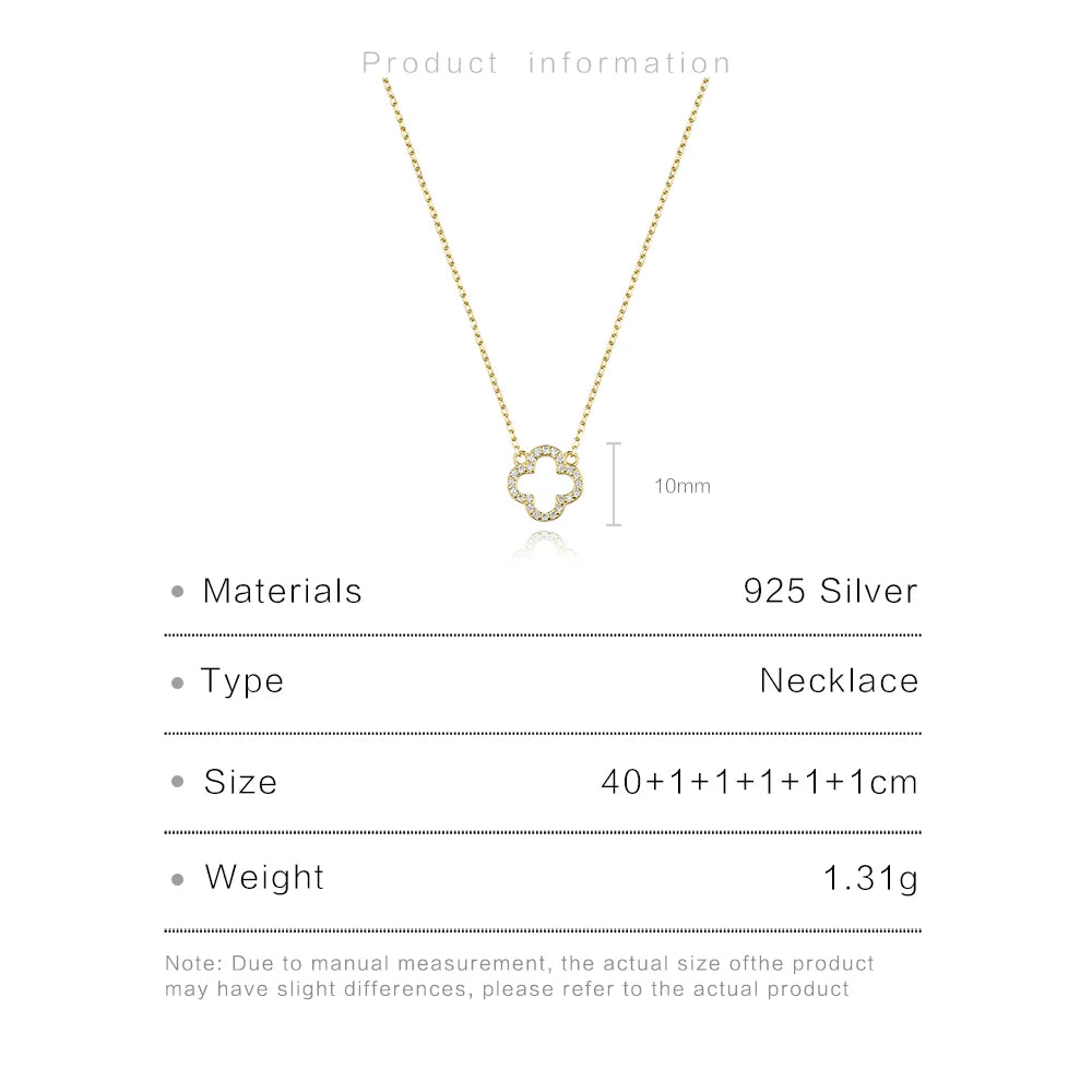 Flower Pendant Necklace Sterling Silver Long Chain