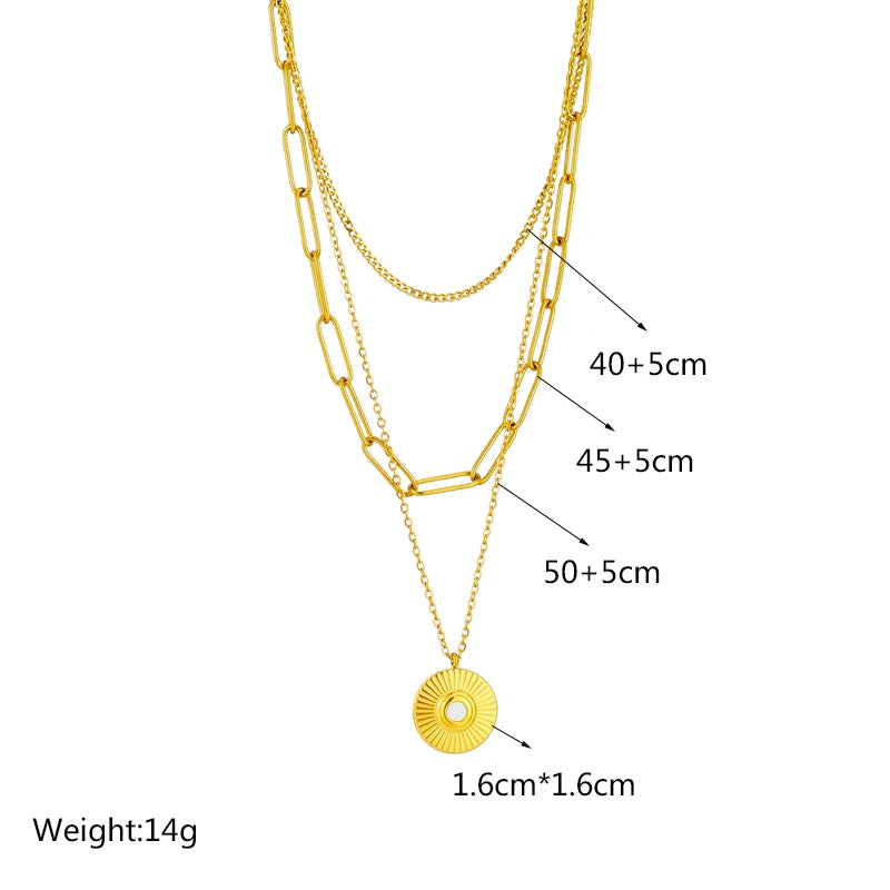 Stainless Steel Pearl Heart Butterfly Cross Pendant Necklace For Women Fashion Girls Clavicle Chain Jewelry Gifts