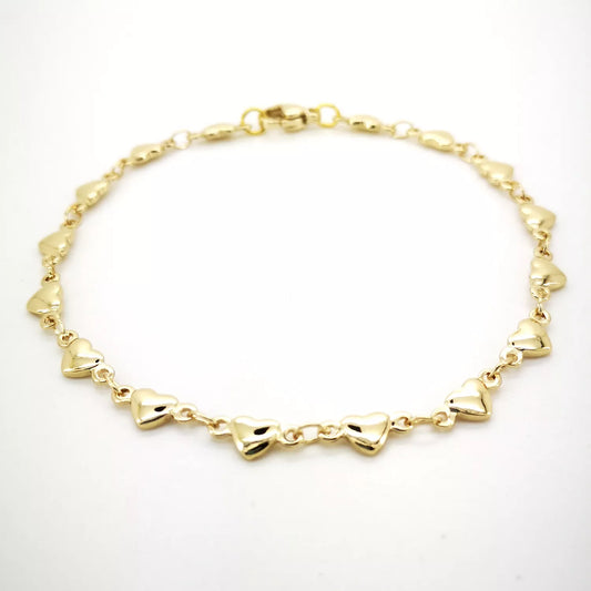 Heart shape Gold plated Stainless Steel Anklets