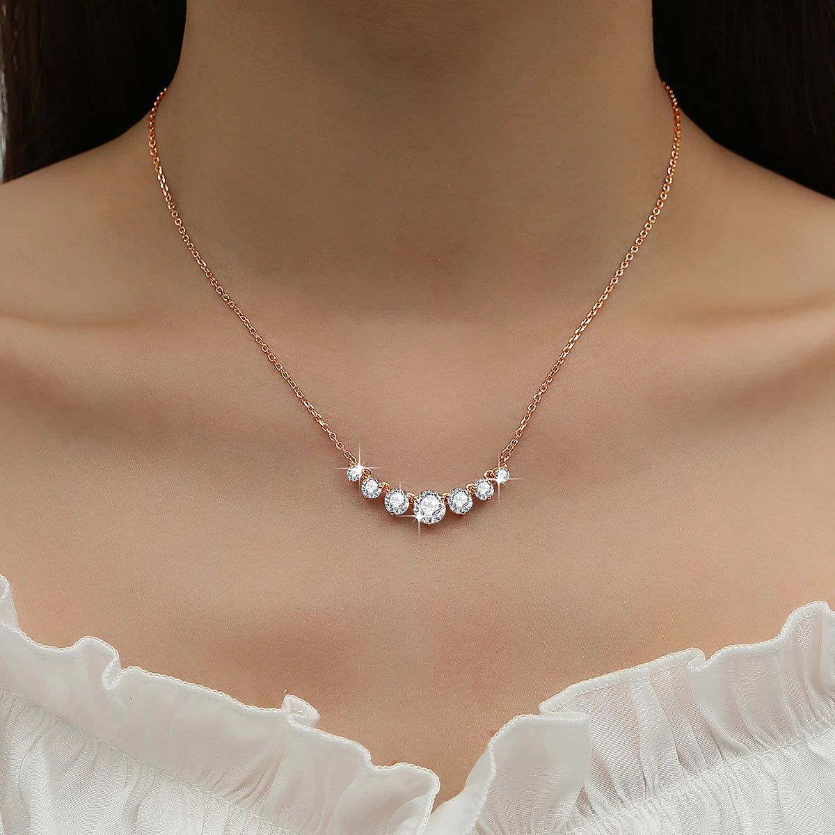 Moissanite Sterling Silver Necklaces