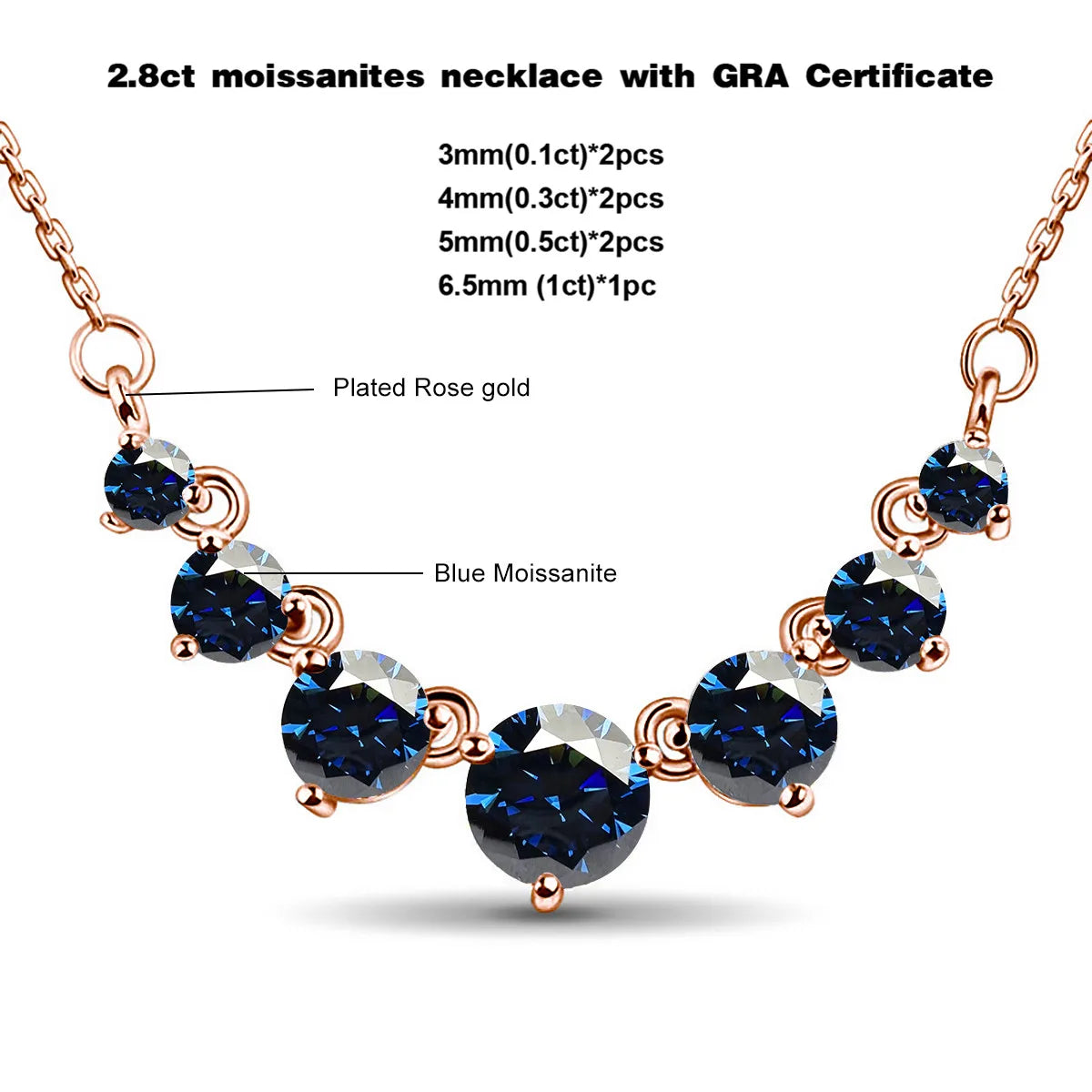 Moissanite Sterling Silver Necklaces