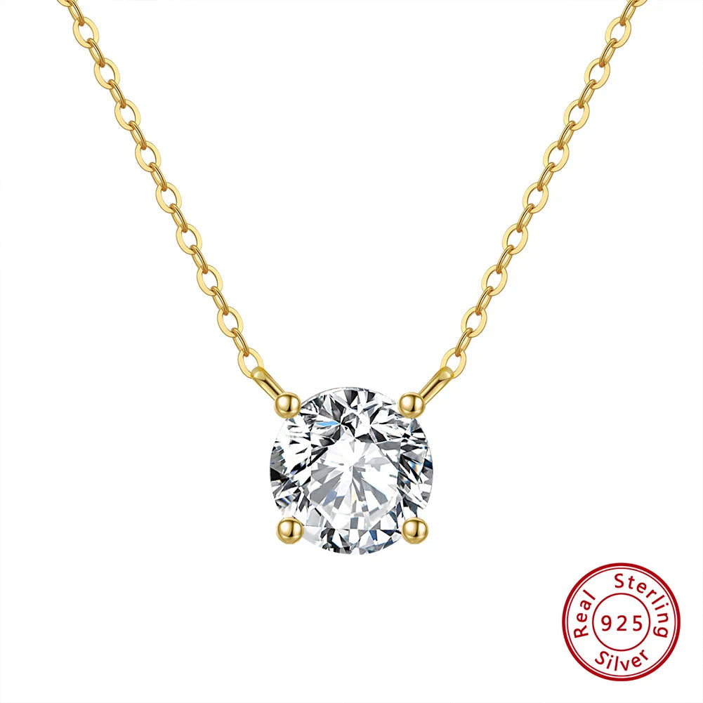 Solitaire Cubic Zirconia Pendant