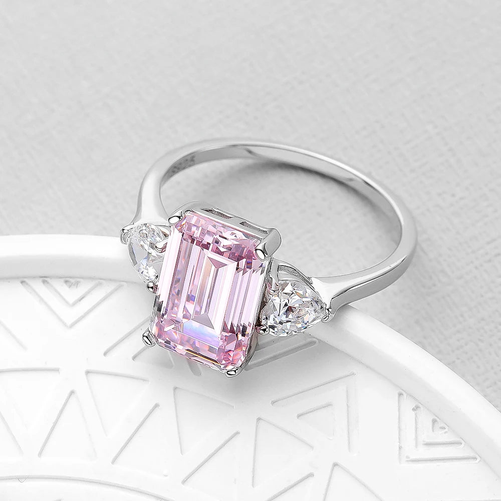 7 Carats Yellow Zircon Sterling Silver Rings