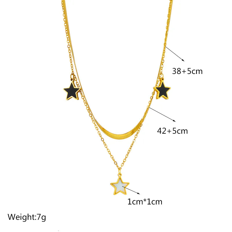 Stainless Steel Pearl Heart Butterfly Cross Pendant Necklace For Women Fashion Girls Clavicle Chain Jewelry Gifts