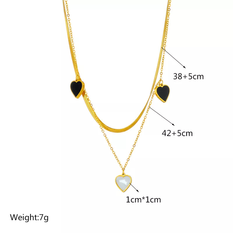 Stainless Steel Pearl Heart Butterfly Cross Pendant Necklace For Women Fashion Girls Clavicle Chain Jewelry Gifts