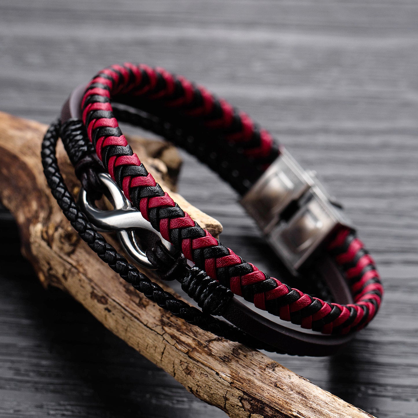 Cowhide infinity 8-character Bracelet