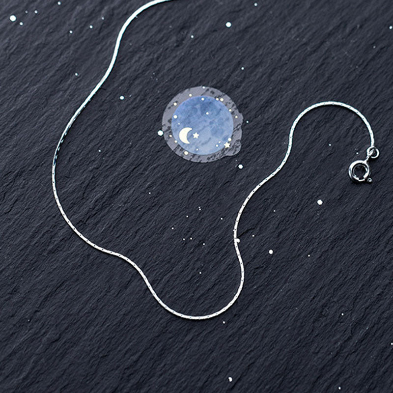 Pearl Simple Snake Bone Chain S925 Silver Anklet