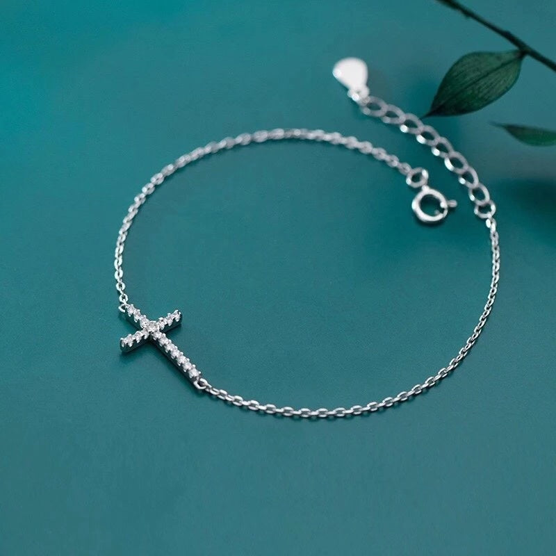 Sterling Silver Fashion Sweet Simple Colorful Bracelet For Women