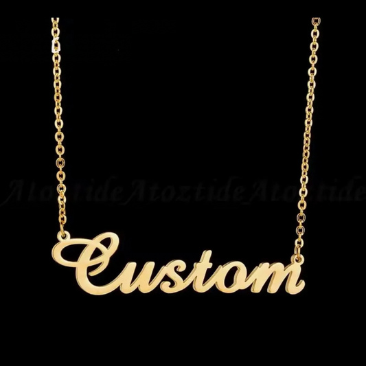Customise Your Name in Gold Pendant Necklace