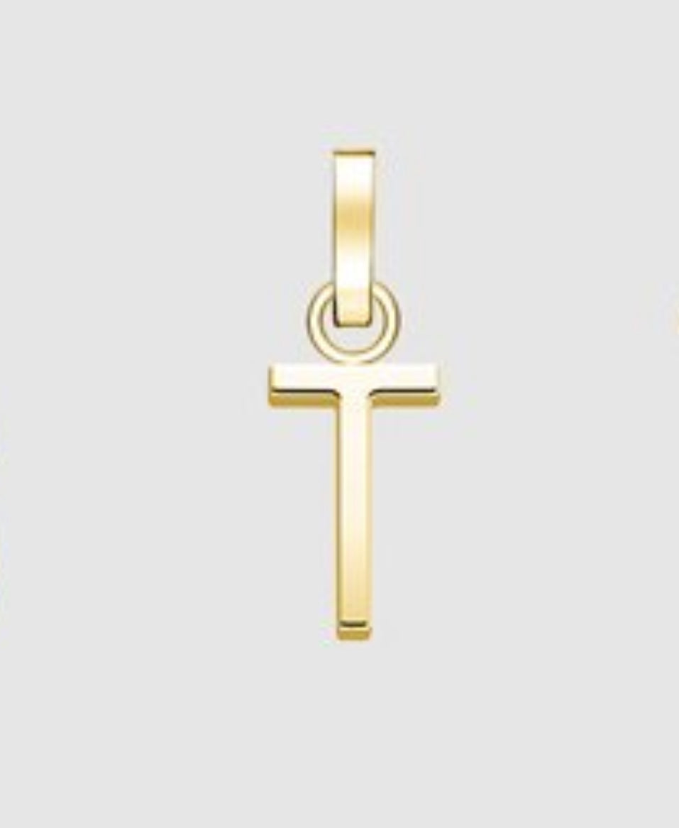 Initial A to Z letters In 10K 14K 18K Solid Gold