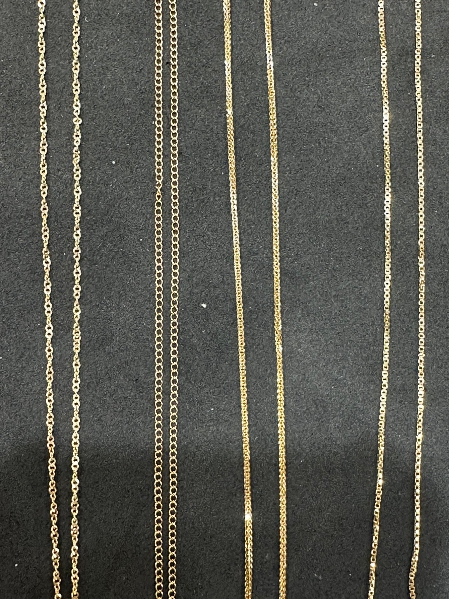 18K Gold Chains Different Sizes Available