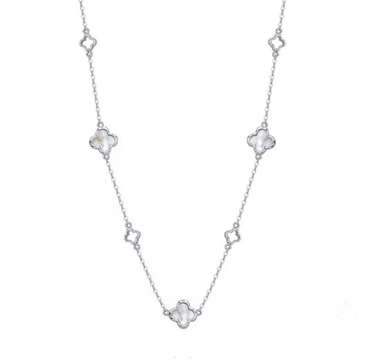 Sterling Silver Flower Style Necklace