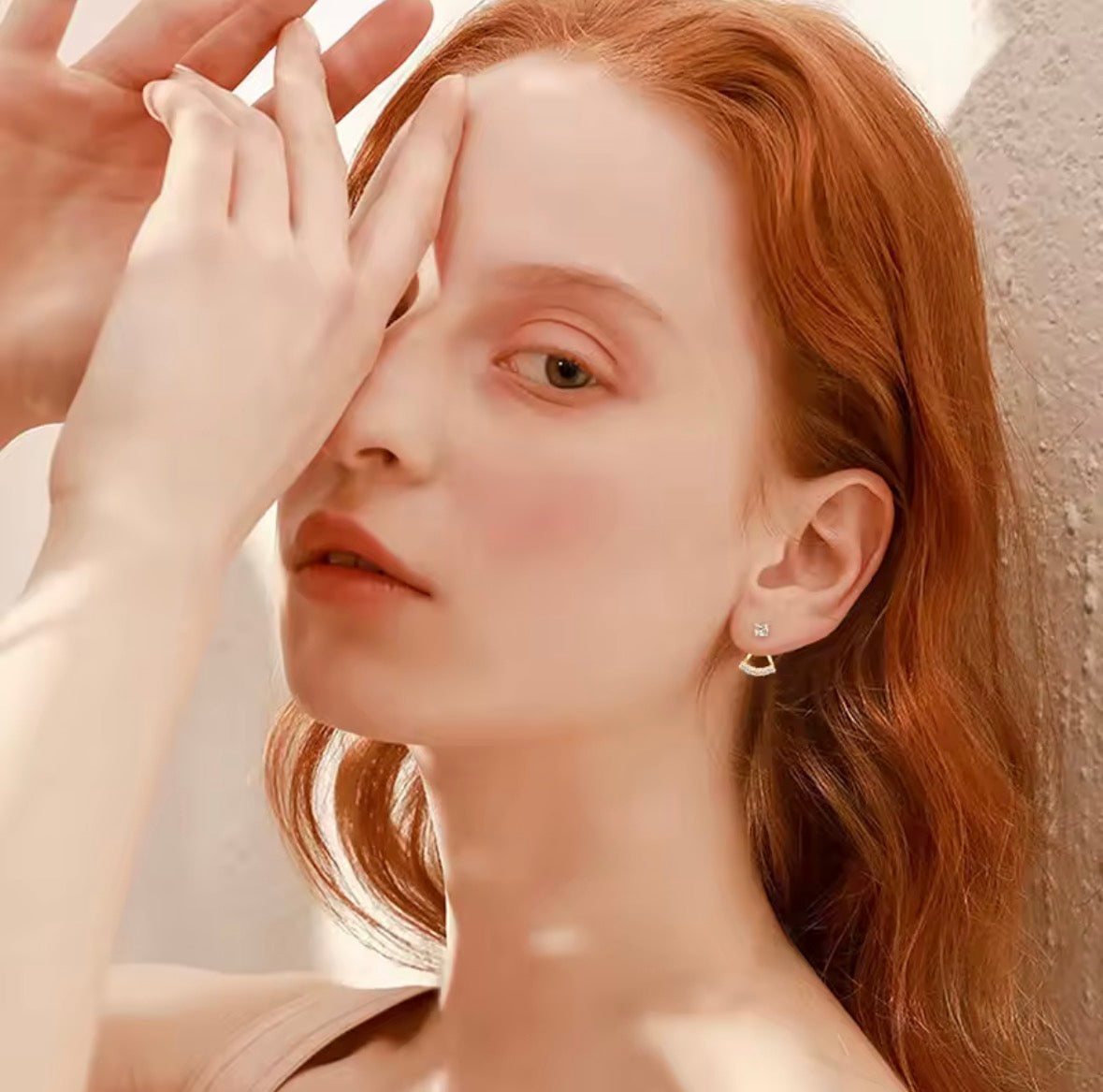 Sterling Silver Moissanite Stud Style Multiple Stones Drop Earrings