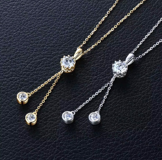 Sterling Silver Moissanite Necklace