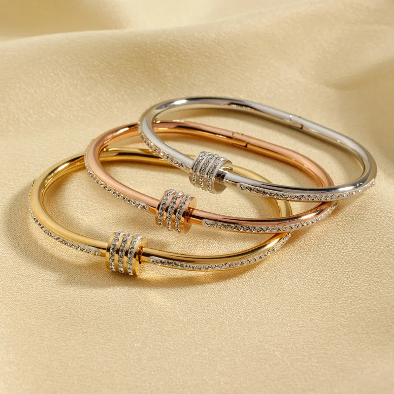 Stainless Steel Cuff Bracelet Bangle Jewelry